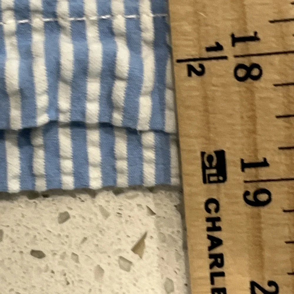 Vineyard Vines Men's Seersucker Club Shorts 32, Light Blue & White,